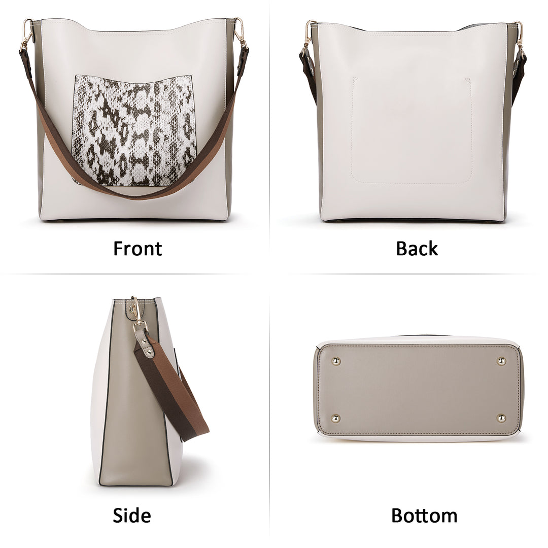 BOSTANTEN Genuine Leather Hobo Handbags Designer Shoulder Tote Purses Crossbody Large Bag for Women - BOSTANTEN