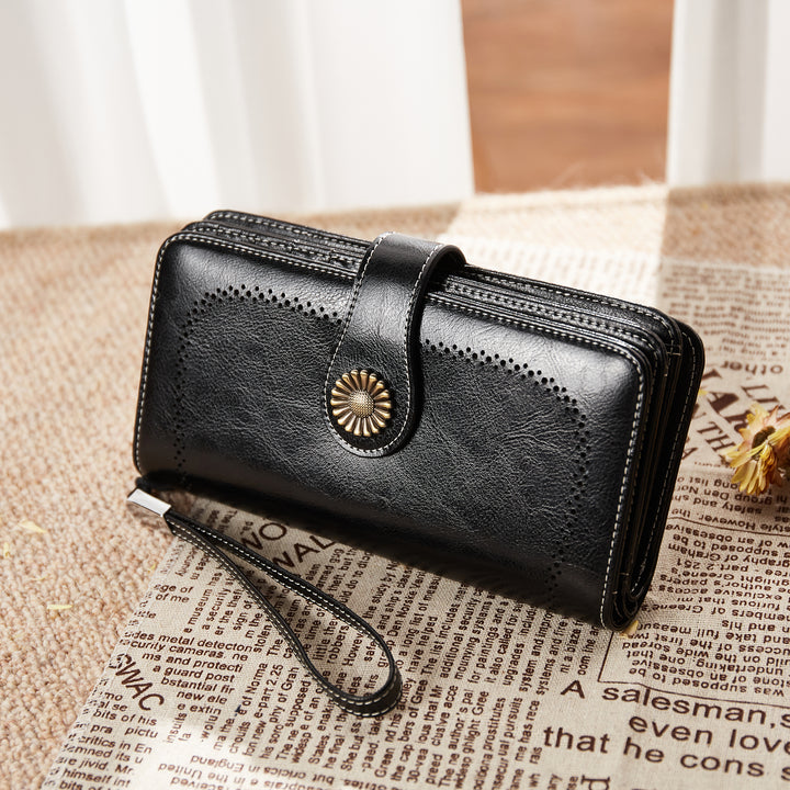Lomy Big Wallet For Women With Wristlet —  Large Capacity - BOSTANTEN