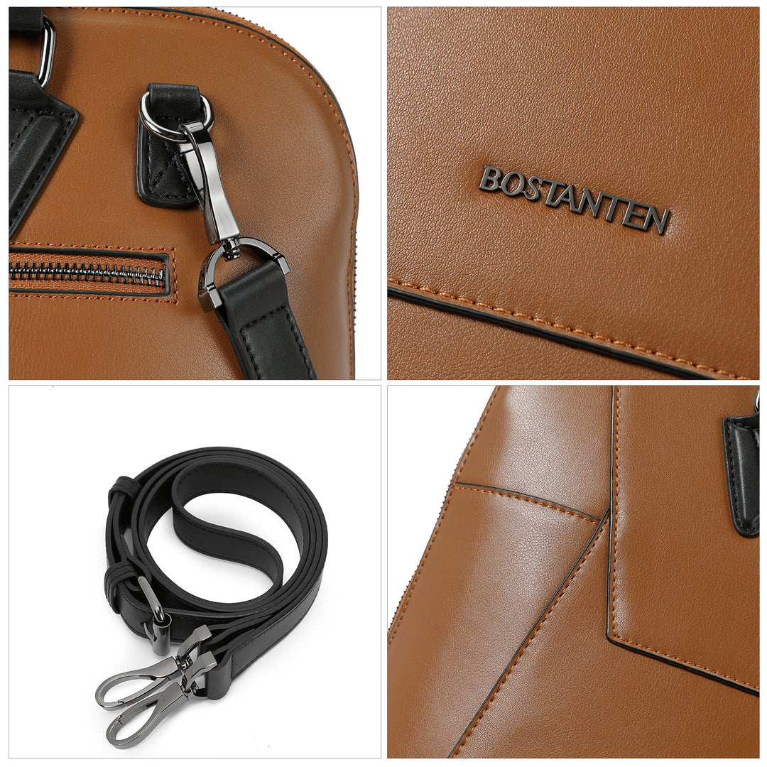 Jasmina  Women's Leather lawyer Briefcase — Henna - BOSTANTEN