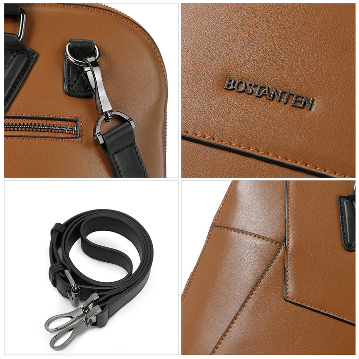 Jasmina  Women's Leather lawyer Briefcase — Henna - BOSTANTEN