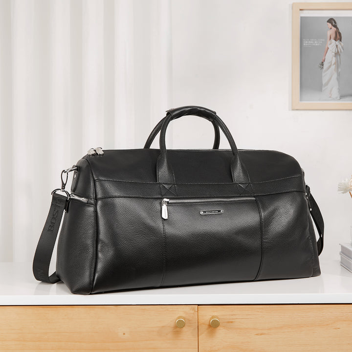 BOSTANTEN Genuine Leather Duffel Bag Travel Weekender Overnight Luggage Tote Duffle Bags for Men - BOSTANTEN