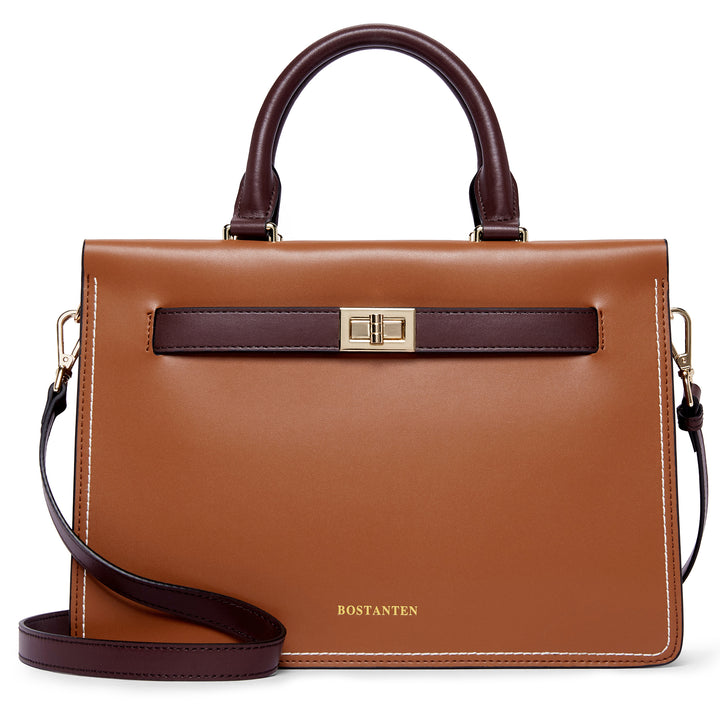BOSTANTEN Leather Handbag for Women Top Handle Designer Fashion Shoulder Bag Purse - BOSTANTEN