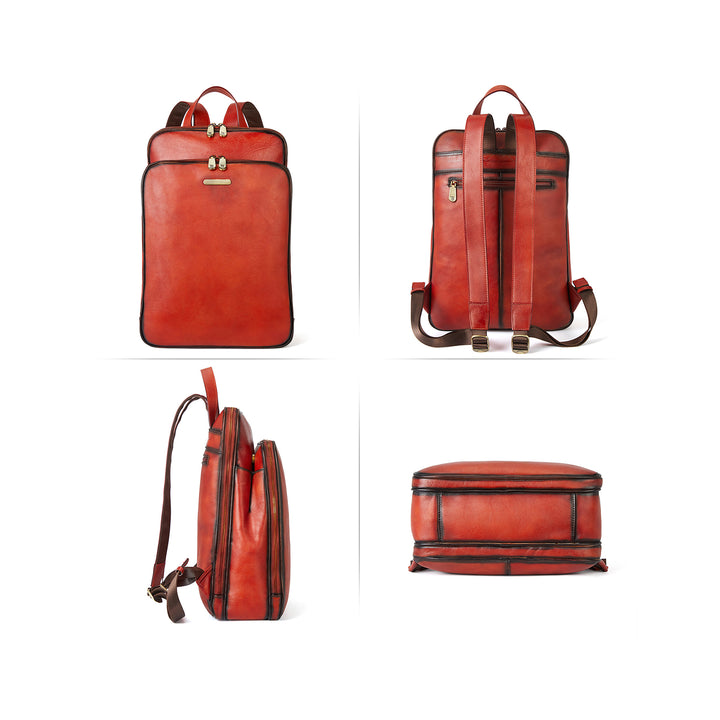 Frida Laptop BagsFor Women 15.6 Inch  — Red Backpack - BOSTANTEN