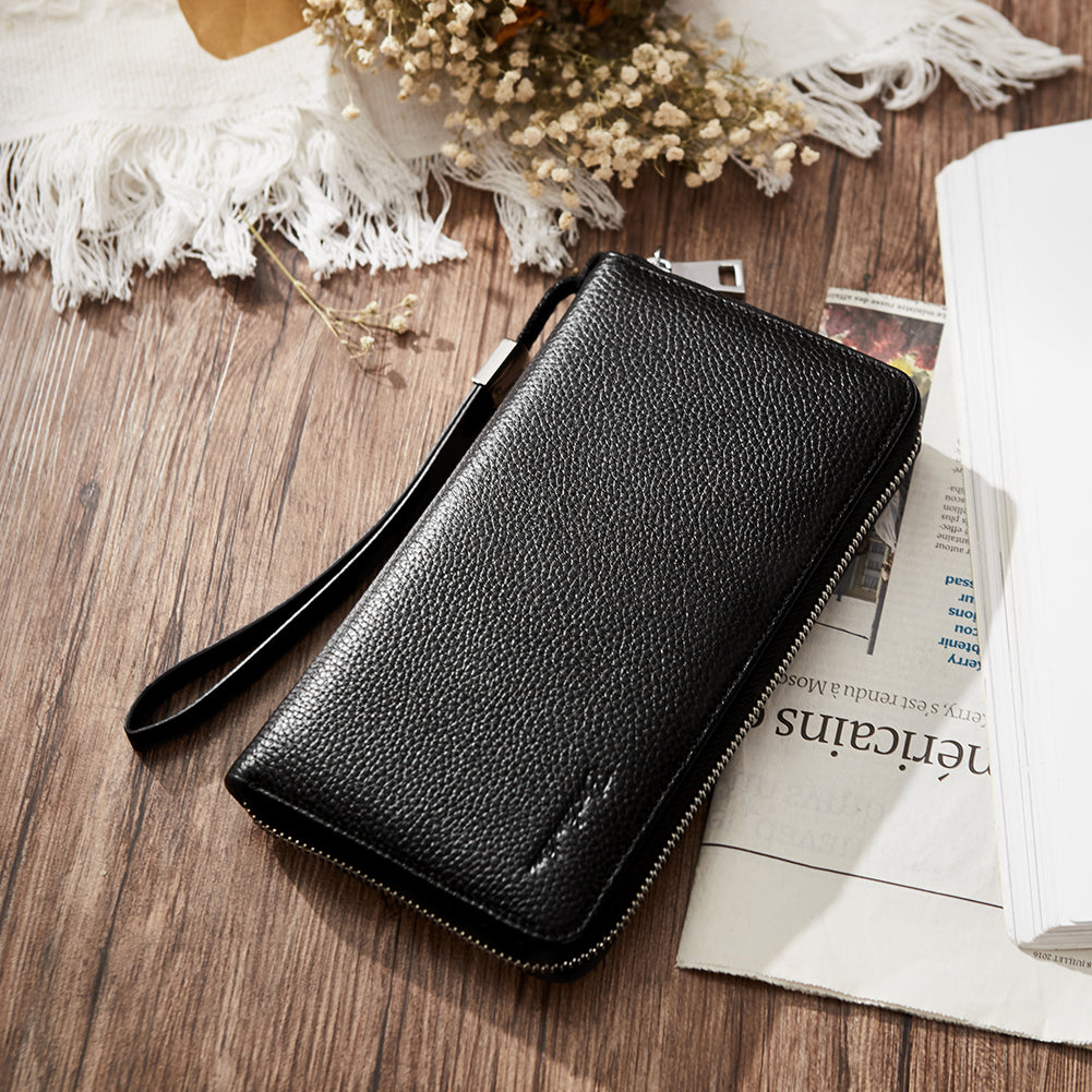 Rozenn Wallets With Checkbook Holder —— Zipper - BOSTANTEN
