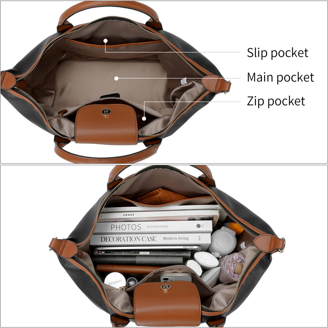 BOSTANTEN Travel Bag for Women Leather Duffle Bag Gym Sports Luggage - BOSTANTEN