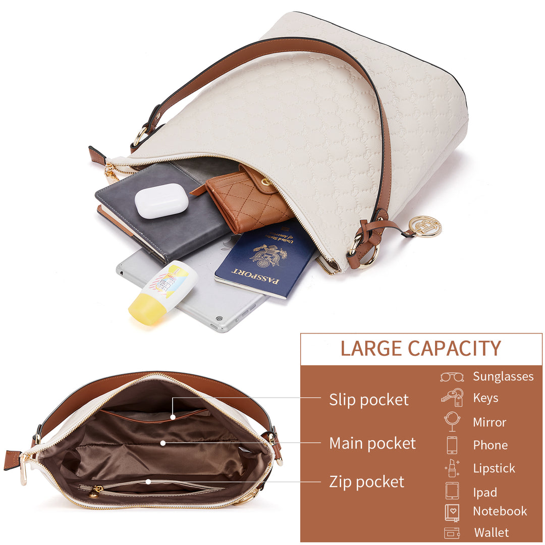 BOSTANTEN Leather Handbags for Women Soft Designer Shoulder Purses Ladies Fashion Crossbody Hobo Bags - BOSTANTEN