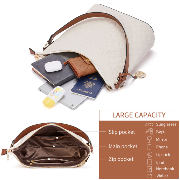 BOSTANTEN Leather Handbags for Women Soft Designer Shoulder Purses Ladies Fashion Crossbody Hobo Bags - BOSTANTEN