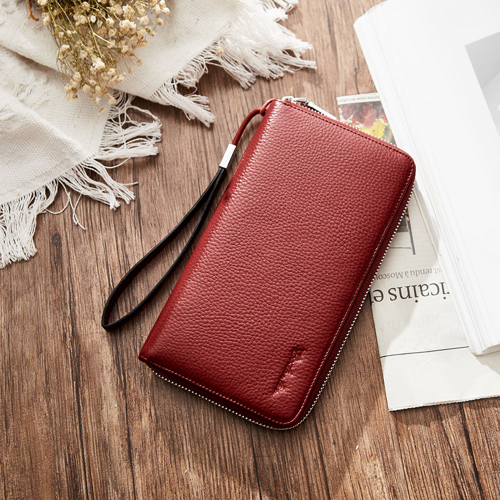 Rozenn Wallets With Checkbook Holder —— Zipper - BOSTANTEN