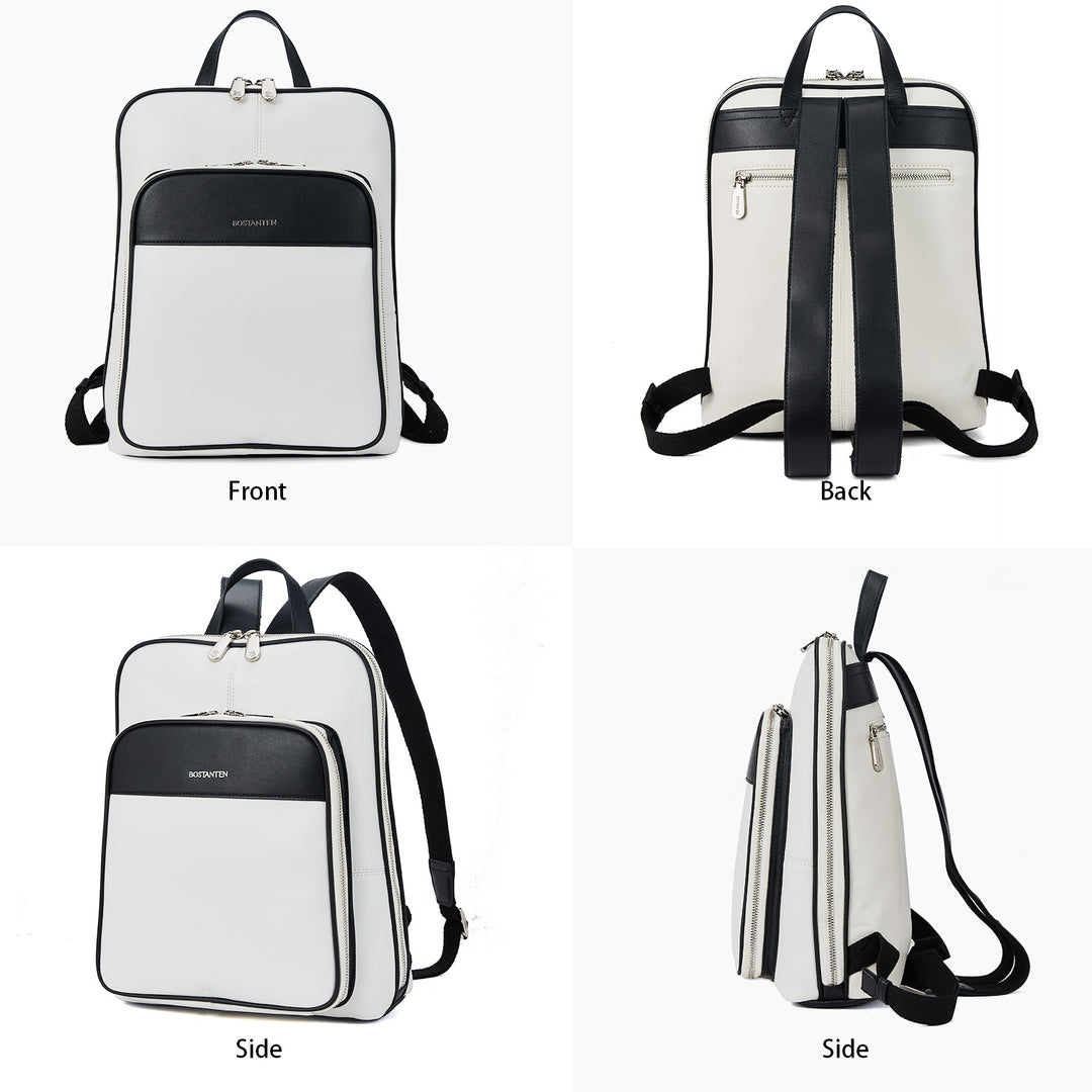 Vrba Klassischer schmaler Lederrucksack 