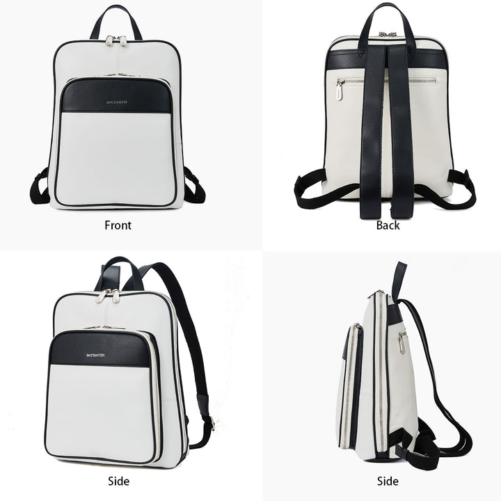 Vrba Klassischer schmaler Lederrucksack 