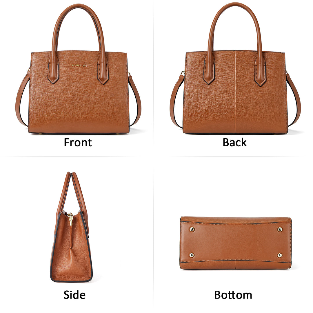 Machk Genuine Leather Tote Bag  — Handle Shoulder - BOSTANTEN
