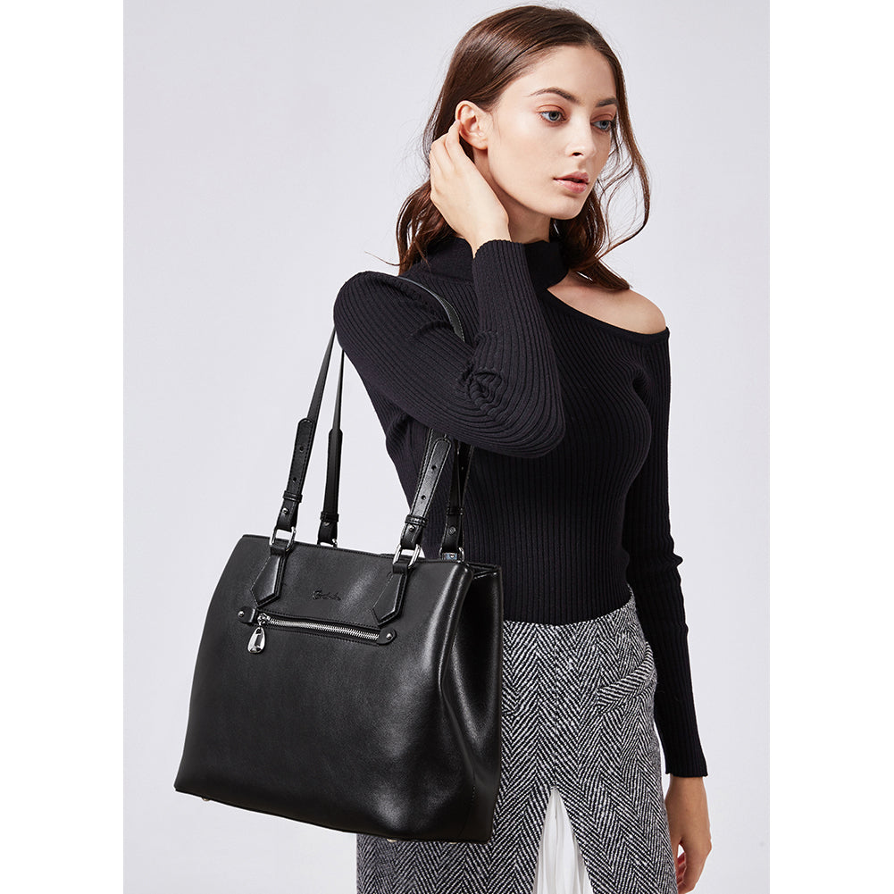 BOSTANTEN Women Handbag Genuine Leather Shoulder Bag Soft Designer Top Handle Purses - BOSTANTEN