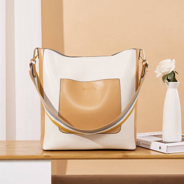 BOSTANTEN Genuine Leather Hobo Handbags Designer Shoulder Tote Purses Crossbody Large Bag for Women - BOSTANTEN