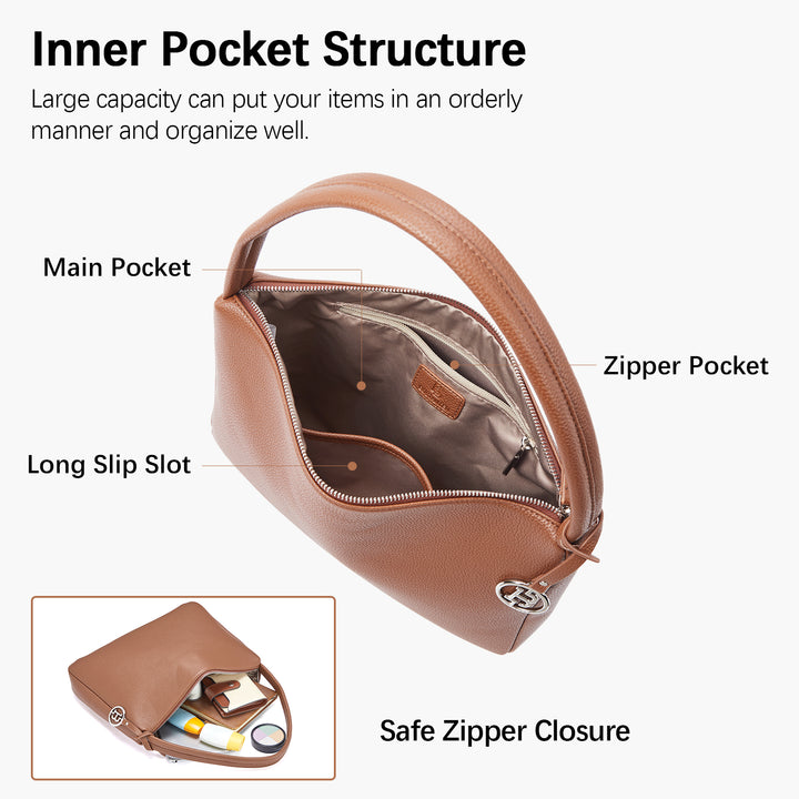 Vegan Leather Hobo Purses for Women Designer Shoulder Bags