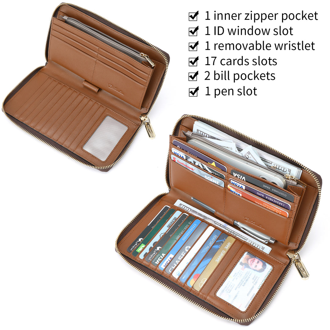 Savill Clutch Wristlet Wallet — Elegant Patterns - BOSTANTEN