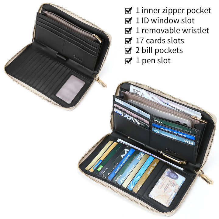 Savill Clutch Wristlet Wallet — Elegant Patterns - BOSTANTEN