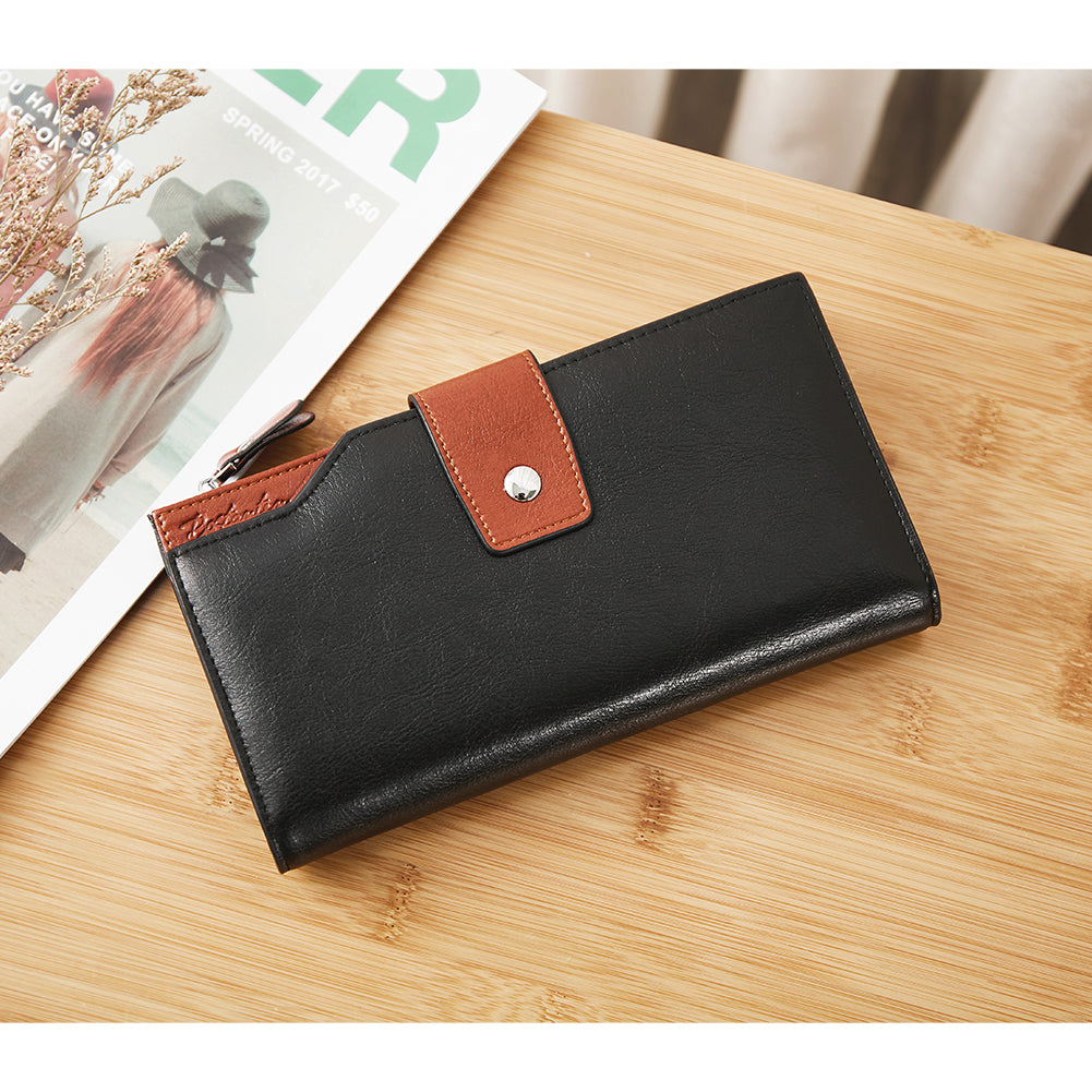 Lnna Genuine Leather RFID Wallets With Checkbooks - Cash Clutch