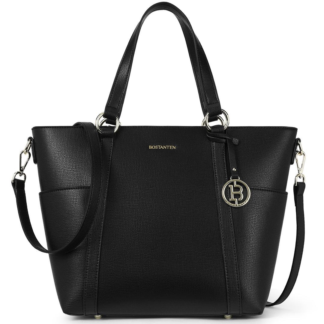 BOSTANTEN Women Leather Handbags Designer Purses Fashion Tote Shoulder Top Handle Bag for Work Daily - BOSTANTEN