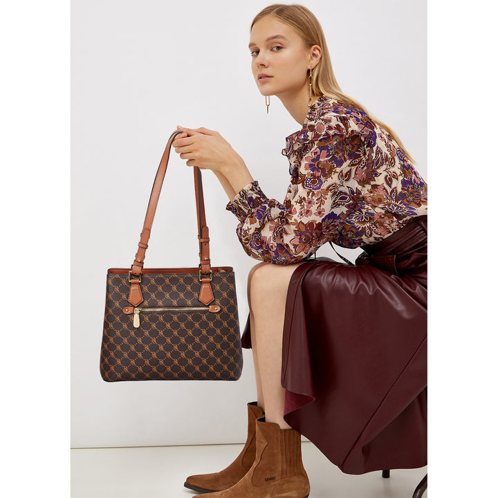 BOSTANTEN Women Handbag Genuine Leather Shoulder Bag Soft Designer Top Handle Purses - BOSTANTEN