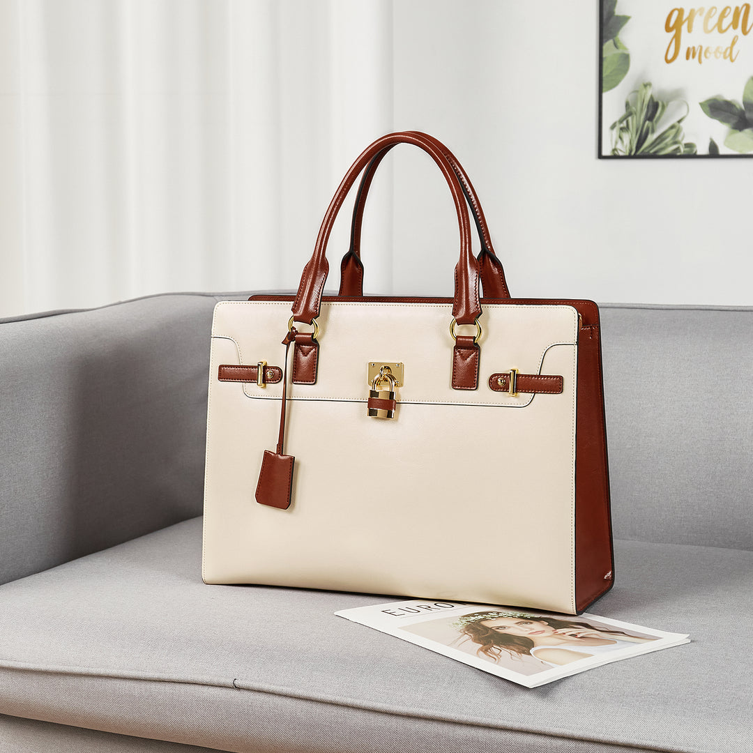 Machk Vintage Style Leather Briefcase — Fashion Everlasting - BOSTANTEN