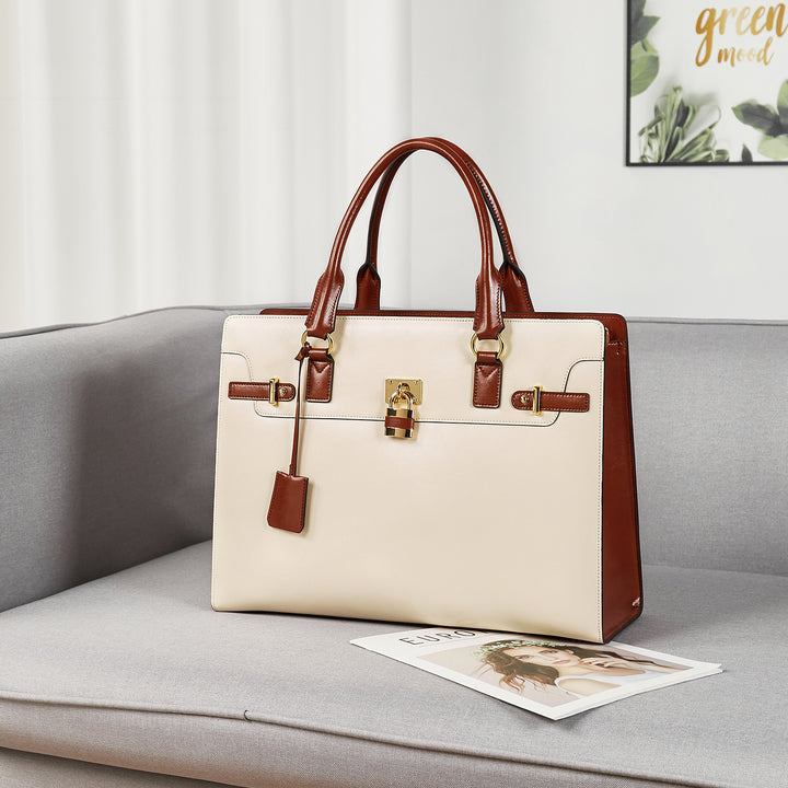 Machk Vintage Style Leather Briefcase — Fashion Everlasting - BOSTANTEN