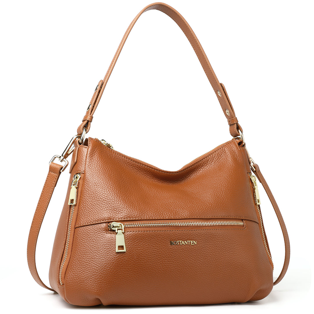 BOSTANTEN Women Handbags Leather Concealed Carry Purses And Handbags for Women Handgun Crossbody Hobo Bags - BOSTANTEN