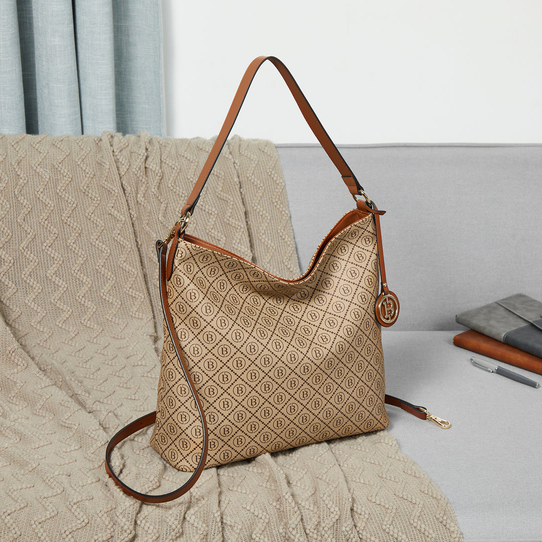 BOSTANTEN Hobo Bags for Women Genuine Leather Purses Designer Signature Handbags Ladies Tote Purses - BOSTANTEN