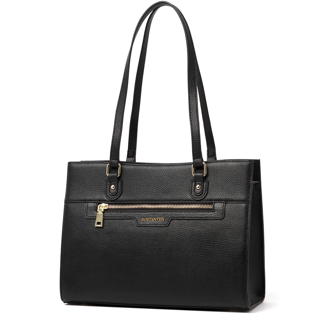 BOSTANTEN Women Leather Handbags Designer Satchel Purses Work Top Handle Shoulder Tote Bag for Travel Daily - BOSTANTEN