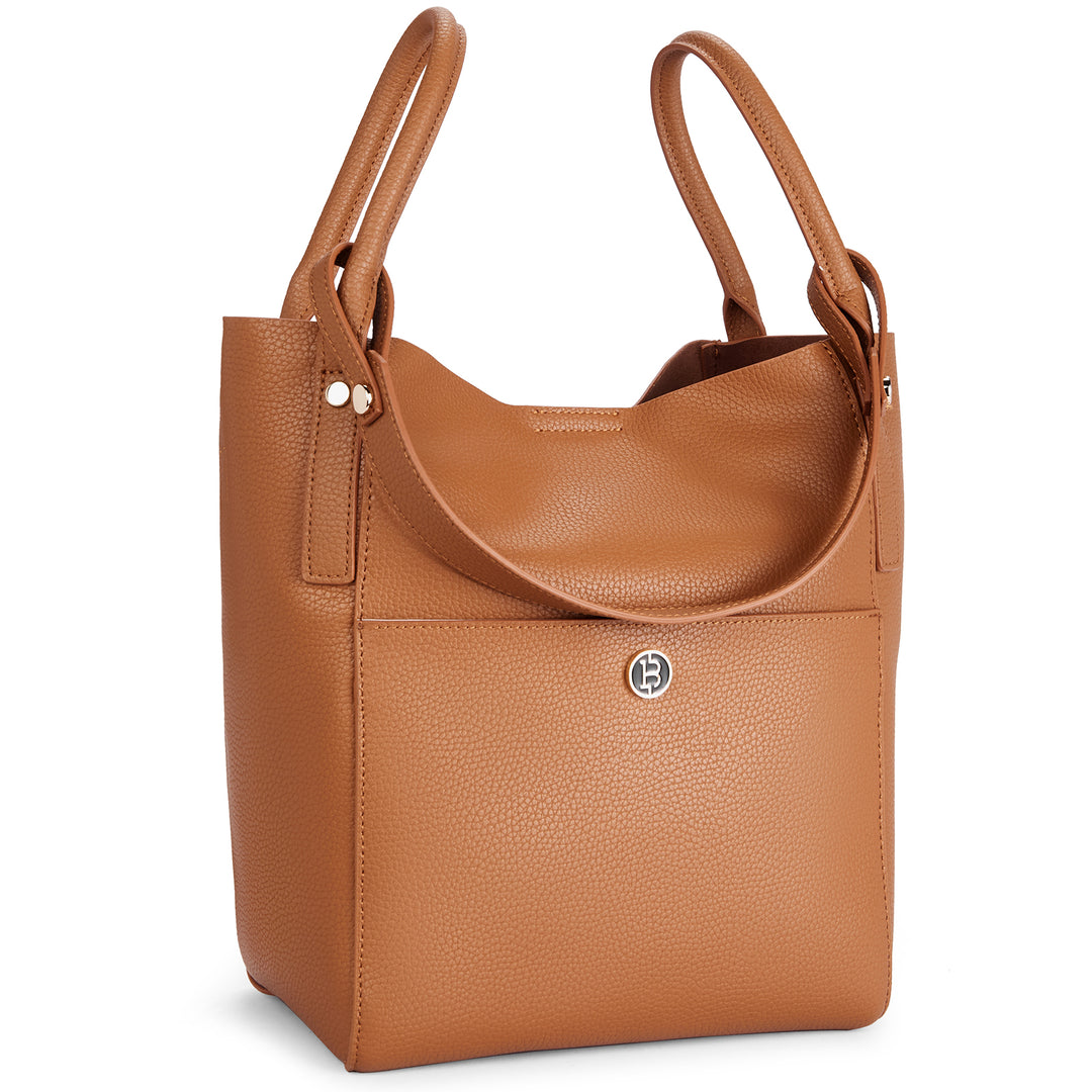 BOSTANTEN Women Handbags Leather Purses Designer Hobo Bucket Tote Bags with Zipper Pouch - BOSTANTEN