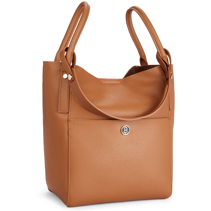 BOSTANTEN Women Handbags Leather Purses Designer Hobo Bucket Tote Bags with Zipper Pouch - BOSTANTEN