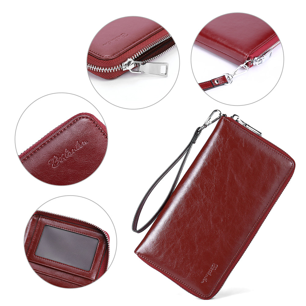 Rozenn Wallets with Wristlet Clutch