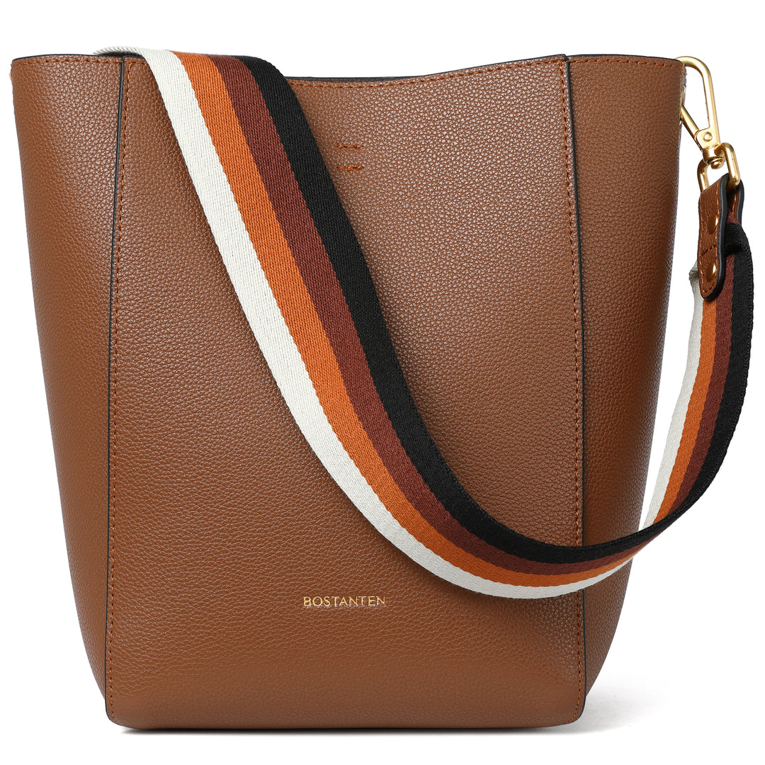 BOSTANTEN Leather Purses and Handbags for Women Designer Hobo Bucket Bag Fashion Small Crossbody Purses - BOSTANTEN