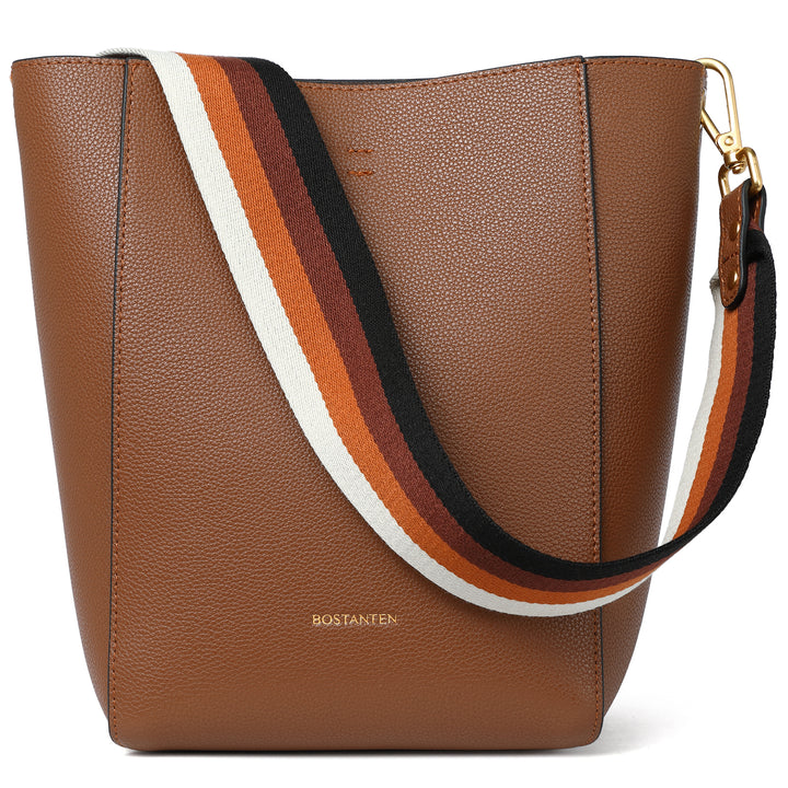 BOSTANTEN Leather Purses and Handbags for Women Designer Hobo Bucket Bag Fashion Small Crossbody Purses - BOSTANTEN