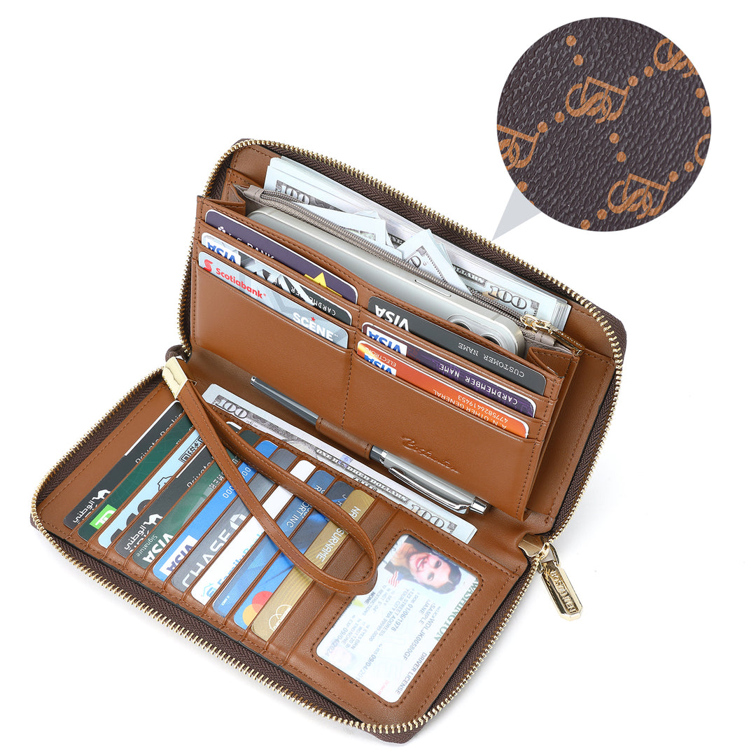 Savill Clutch Wristlet Wallet — Elegant Patterns - BOSTANTEN