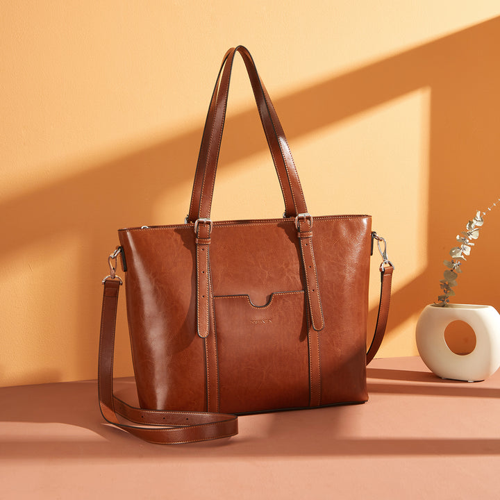 Carol  Women Briefcase  —  Vintage Tote - BOSTANTEN