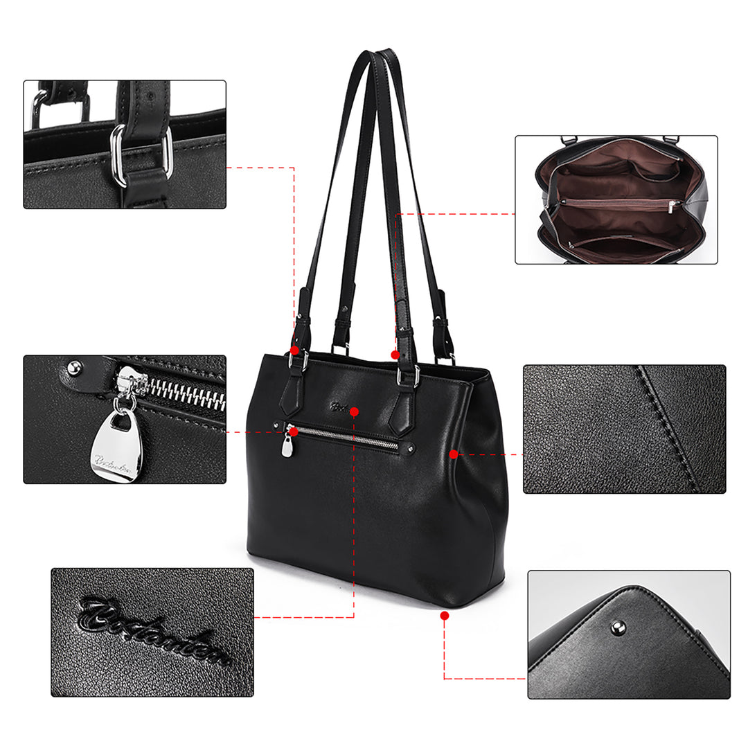 BOSTANTEN Women Handbag Genuine Leather Shoulder Bag Soft Designer Top Handle Purses - BOSTANTEN