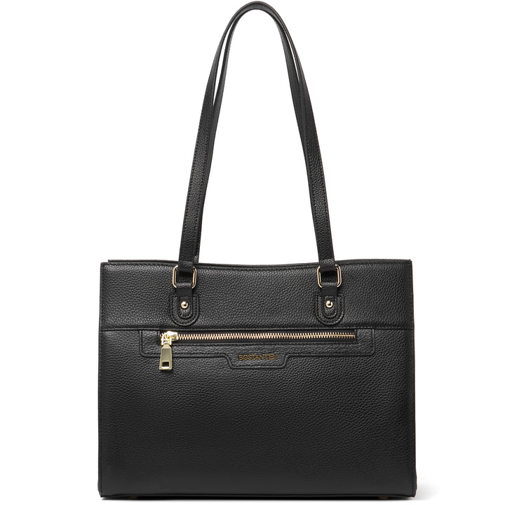BOSTANTEN Women Leather Handbags Designer Satchel Purses Work Top Handle Shoulder Tote Bag for Travel Daily - BOSTANTEN