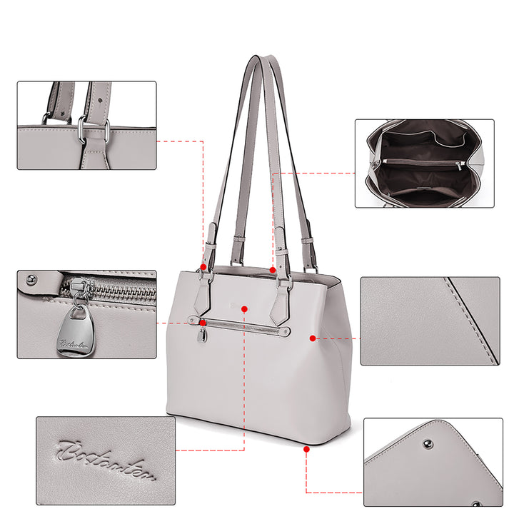 BOSTANTEN Women Handbag Genuine Leather Shoulder Bag Soft Designer Top Handle Purses - BOSTANTEN