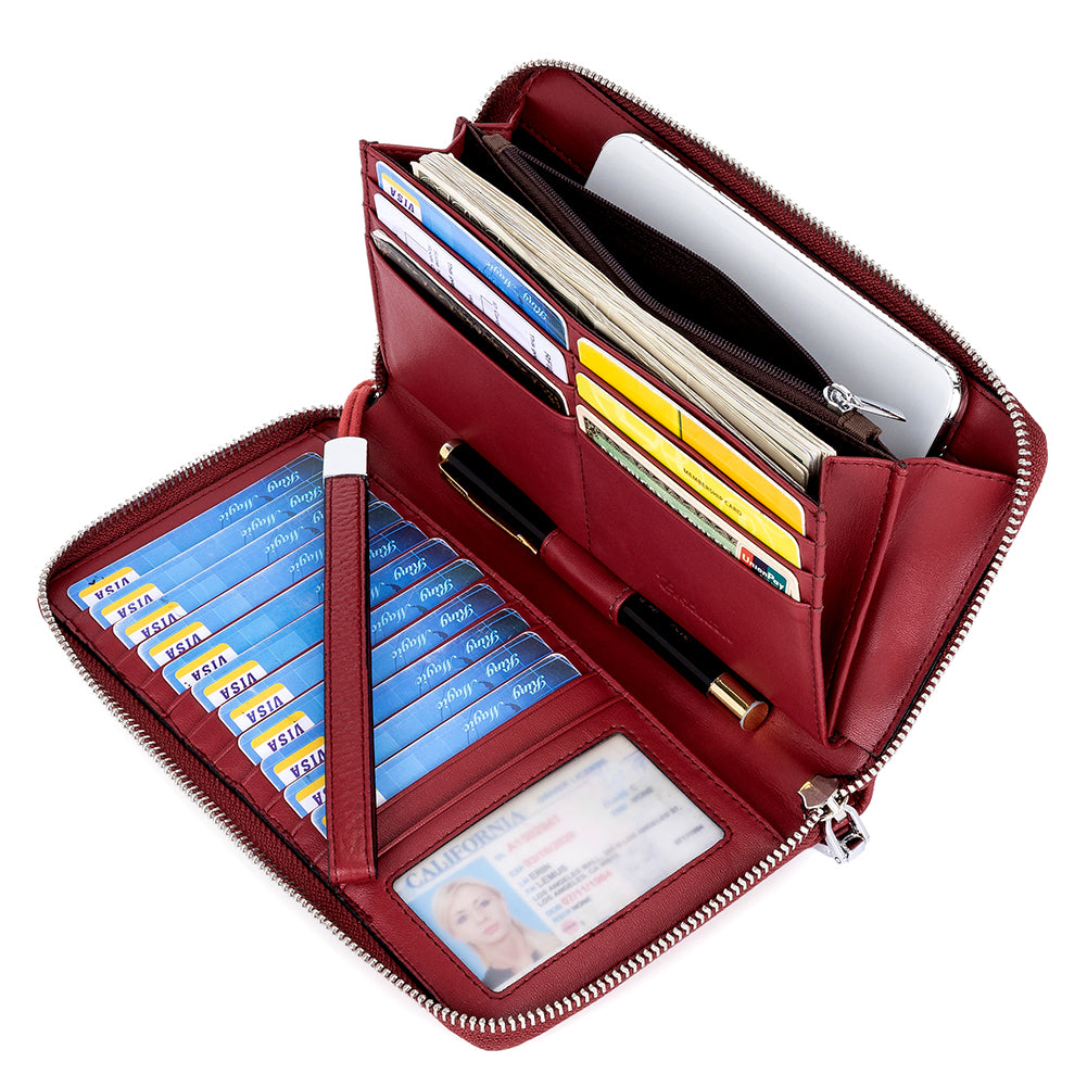 Rozenn Wallets With Checkbook Holder —— Zipper - BOSTANTEN