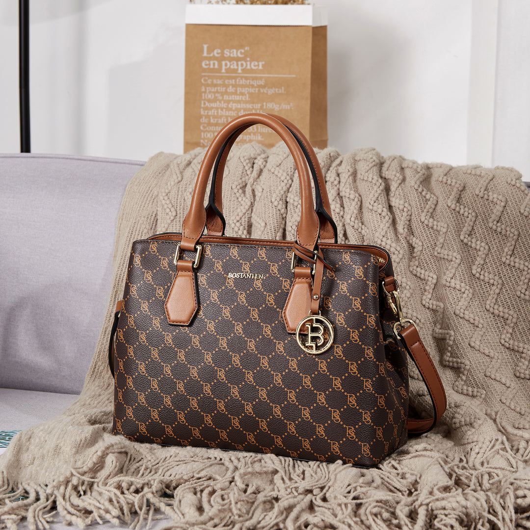 BOSTANTEN Women Leather Handbag Designer Top Handle Satchel Shoulder Tote Bags Crossbody Purses - BOSTANTEN