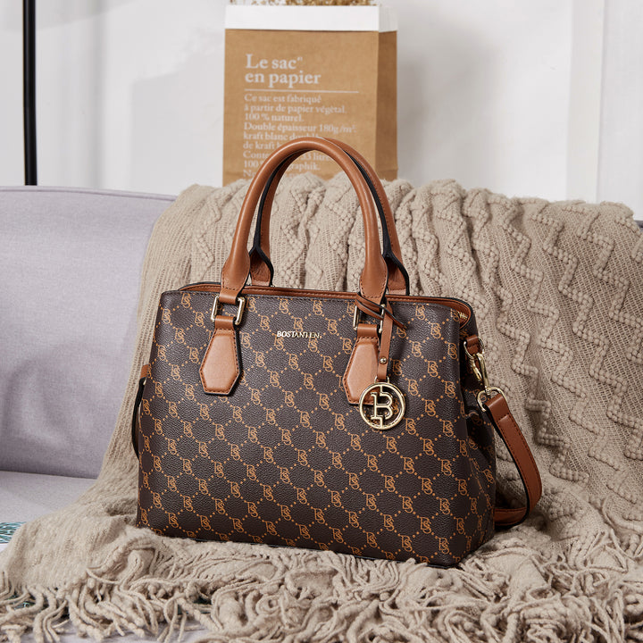 BOSTANTEN Women Leather Handbag Designer Top Handle Satchel Shoulder Tote Bags Crossbody Purses - BOSTANTEN