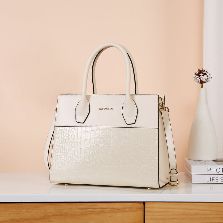 BOSTANTEN Women Handbags Genuine Leather Top Handle Satchel Purse Fashion Work Daily Tote Bags - BOSTANTEN