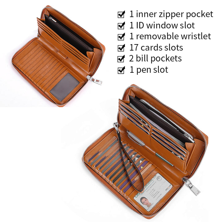 Rozenn Wallets with Wristlet Clutch