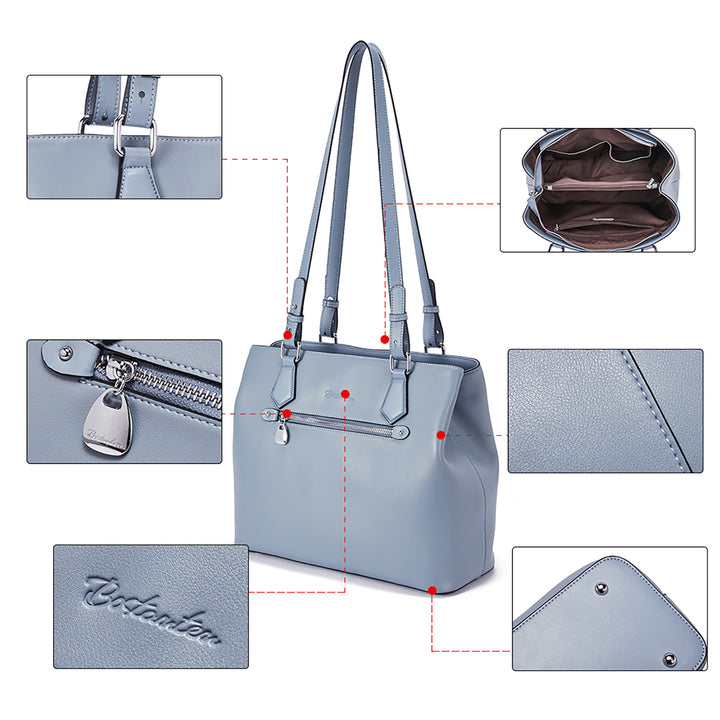 BOSTANTEN Women Handbag Genuine Leather Shoulder Bag Soft Designer Top Handle Purses - BOSTANTEN