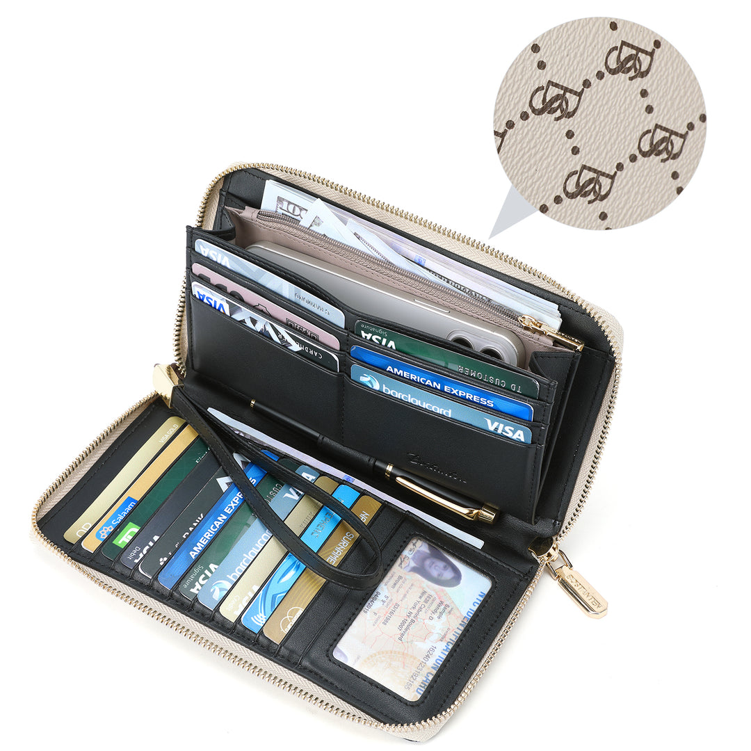 Savill Clutch Wristlet Wallet — Elegant Patterns - BOSTANTEN