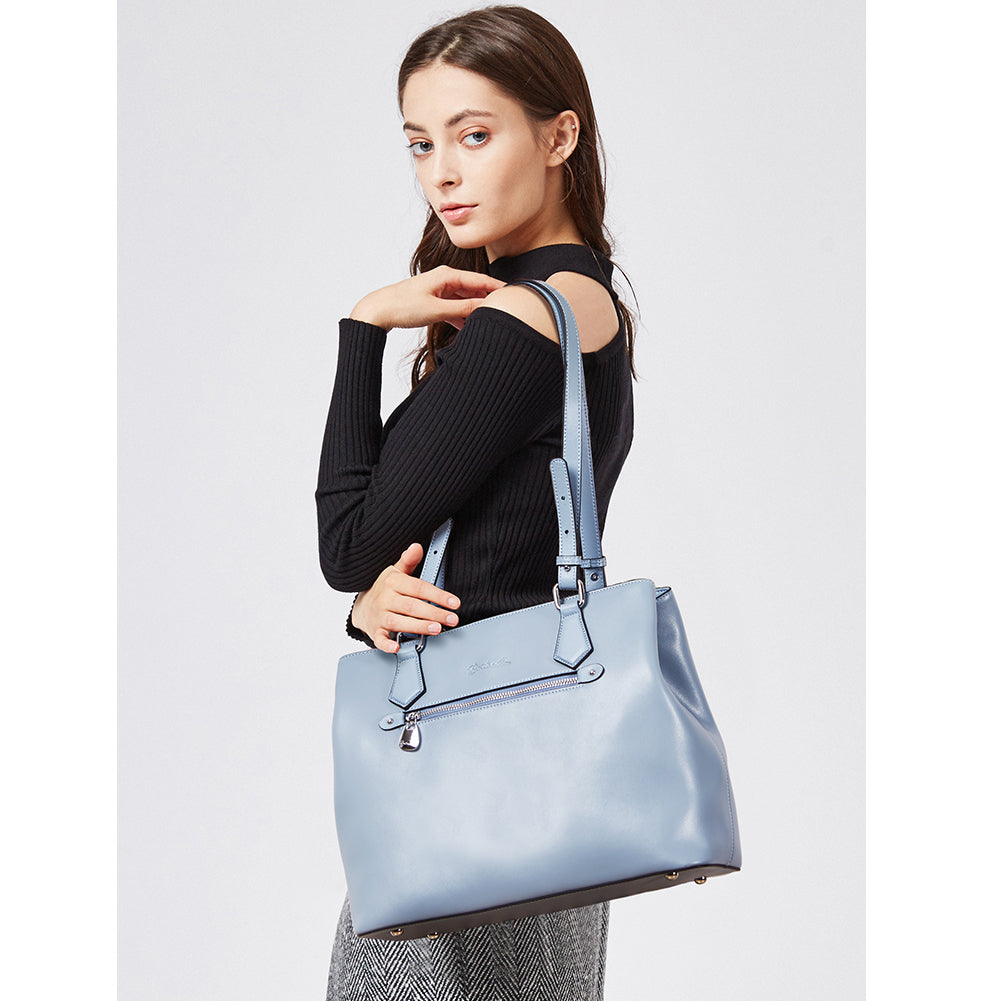 BOSTANTEN Women Handbag Genuine Leather Shoulder Bag Soft Designer Top Handle Purses - BOSTANTEN