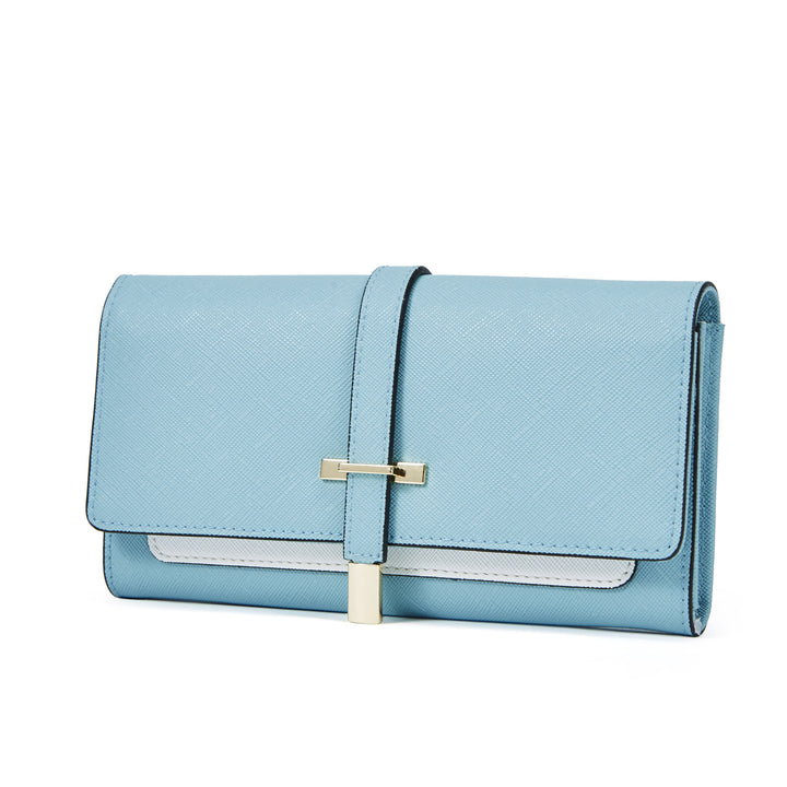 BOSTANTEN Womens Wallet Large Capacity Cash Clutch Purse with Buckle Credit Cards Holder - BOSTANTEN