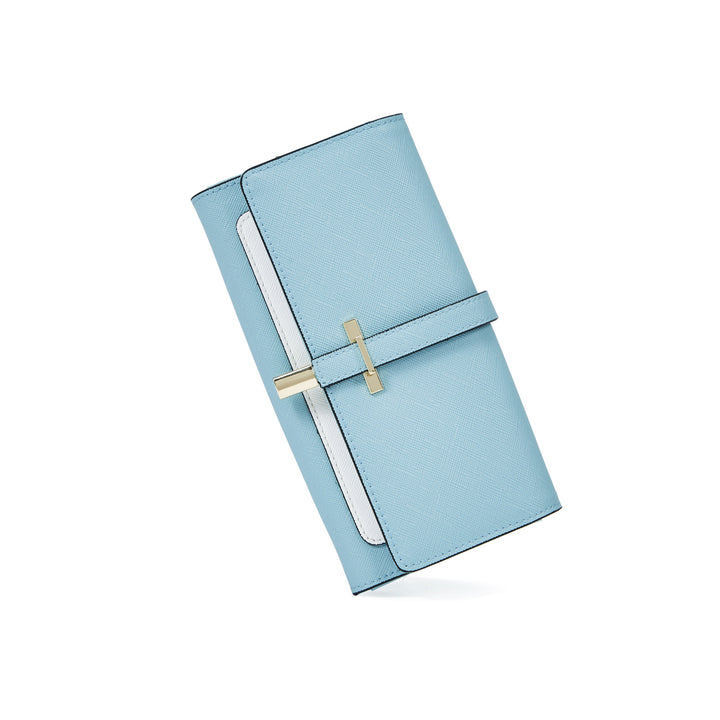 BOSTANTEN Womens Wallet Large Capacity Cash Clutch Purse with Buckle Credit Cards Holder - BOSTANTEN
