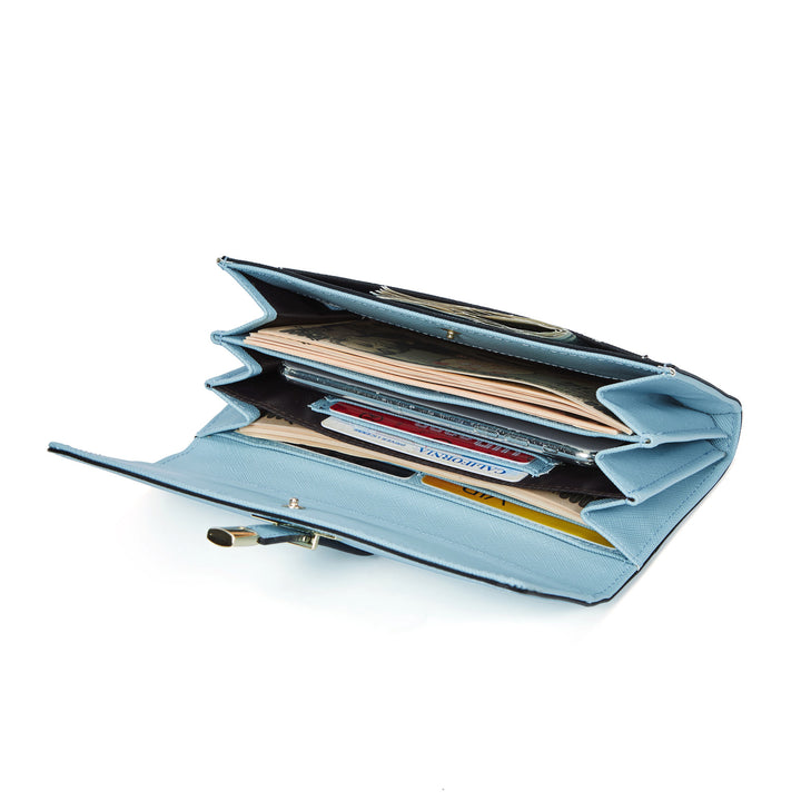 BOSTANTEN Womens Wallet Large Capacity Cash Clutch Purse with Buckle Credit Cards Holder - BOSTANTEN