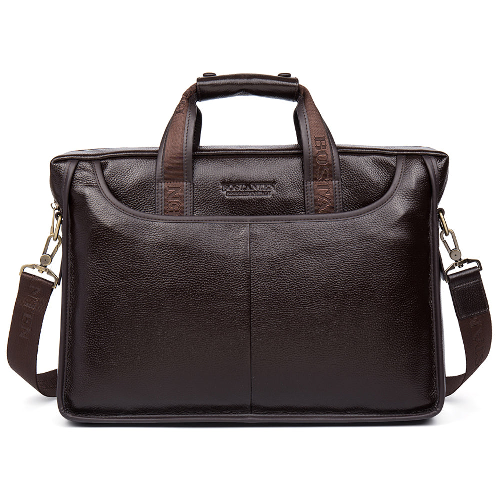 BOSTANTEN Leather Briefcase Handbag Messenger Business Bags for Men - BOSTANTEN